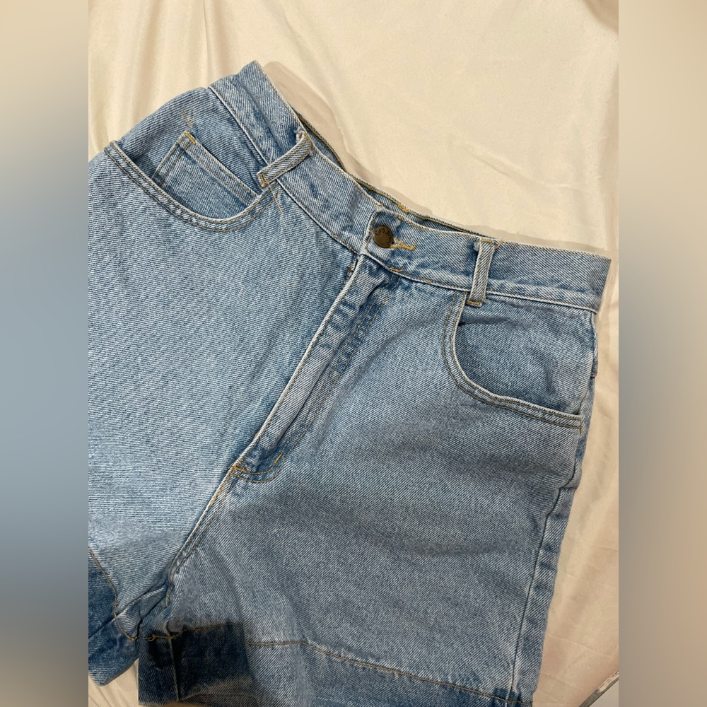 High waisted jean shorts